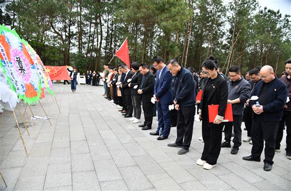 【党的建设】缅怀革命英烈 永葆忠诚本色——融水苗族自治县人民医院开展清明节祭扫活动